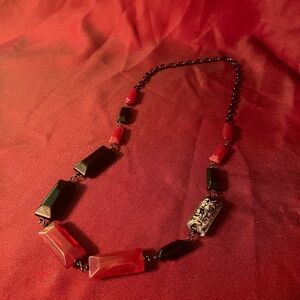 Oblong Bead Necklace